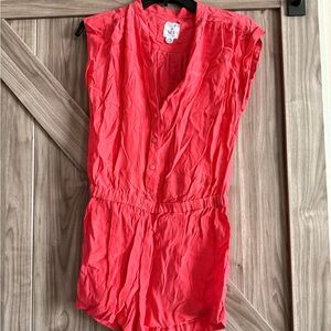 Sunshine & Shadow Pink Sleeveless One Piece with V-Neckline